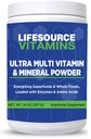 LifeSource Βιταμίνες Ultra Multi Vitamin & Mineral Powder - Ολόκληρα τρόφιμα με βάση - 30 ημέρες προσφοράς