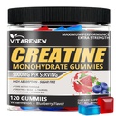 Creatine Gummies 120 Count - Watermelon Blueberry Flavor, 5000mg Creatine Monohydrate with BCAA, L-Taurine & Electrolytes for Muscle Growth, Strength & Energy - Chewable for Men & Women