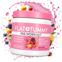Flat Tummy Pre Workout Powder for Women – Energy, Endurance, and Muscle Support with 3g Creatine, 1.6g Beta-Alanine, Electrolytes – Fruit Punch Flavor – 30 Servings