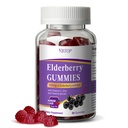 5-in-1 Sambucus Elderberry Immune Gummies, Daily Immune Support for Adults & Kids 4+, with Vitamin C, Zinc, Gluten Free, Vegetarian, Natural Sugar-Free Elderberry Supplement, 60 Gummies