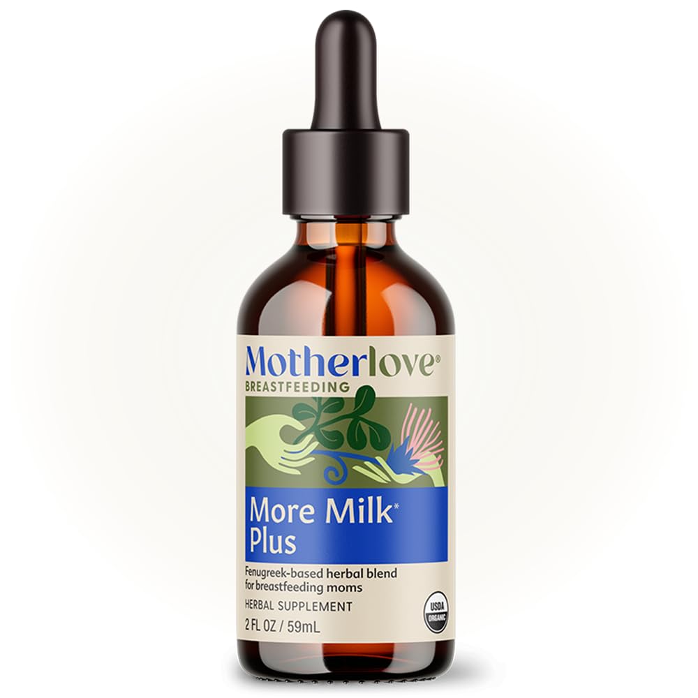 Motherlove More Milk Plus (2 Ounce Tincture) Fenugreek-Based Lactation Supplement to Support Breast Milk Supply—USDA Certified Organic, Vegan, Kosher, Soy-Free