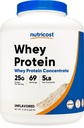 Nutricost Whey Protein Powder, Unflavored, 5 λίβρες - από την πρωτεΐνη Whey συμπυκνωμένο