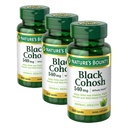 Nature's Bounty Black Cohosh Root Pills and Herbal Health Supplement, Natural Menopausal Support, 540 mg, 100 Capsules (Pack of 3)