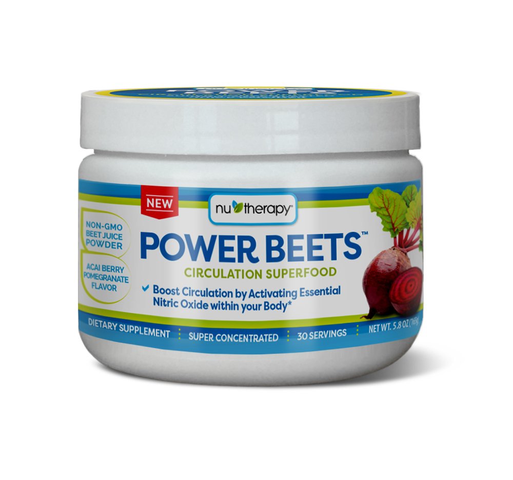 Nu-therapy Power Beets - Σούπερ συμπυκνωμένη κυκλοφορία Superfood - Συμπλήρωμα διατροφής – Delicious Acai Berry Ρόδι Γεύση – Μη ΓΤΟ Σκόνη χυμού τεύτλων - 30 Σερβιέτες, κόκκινο, 5.8 Ουγγιά (Pack of 1)