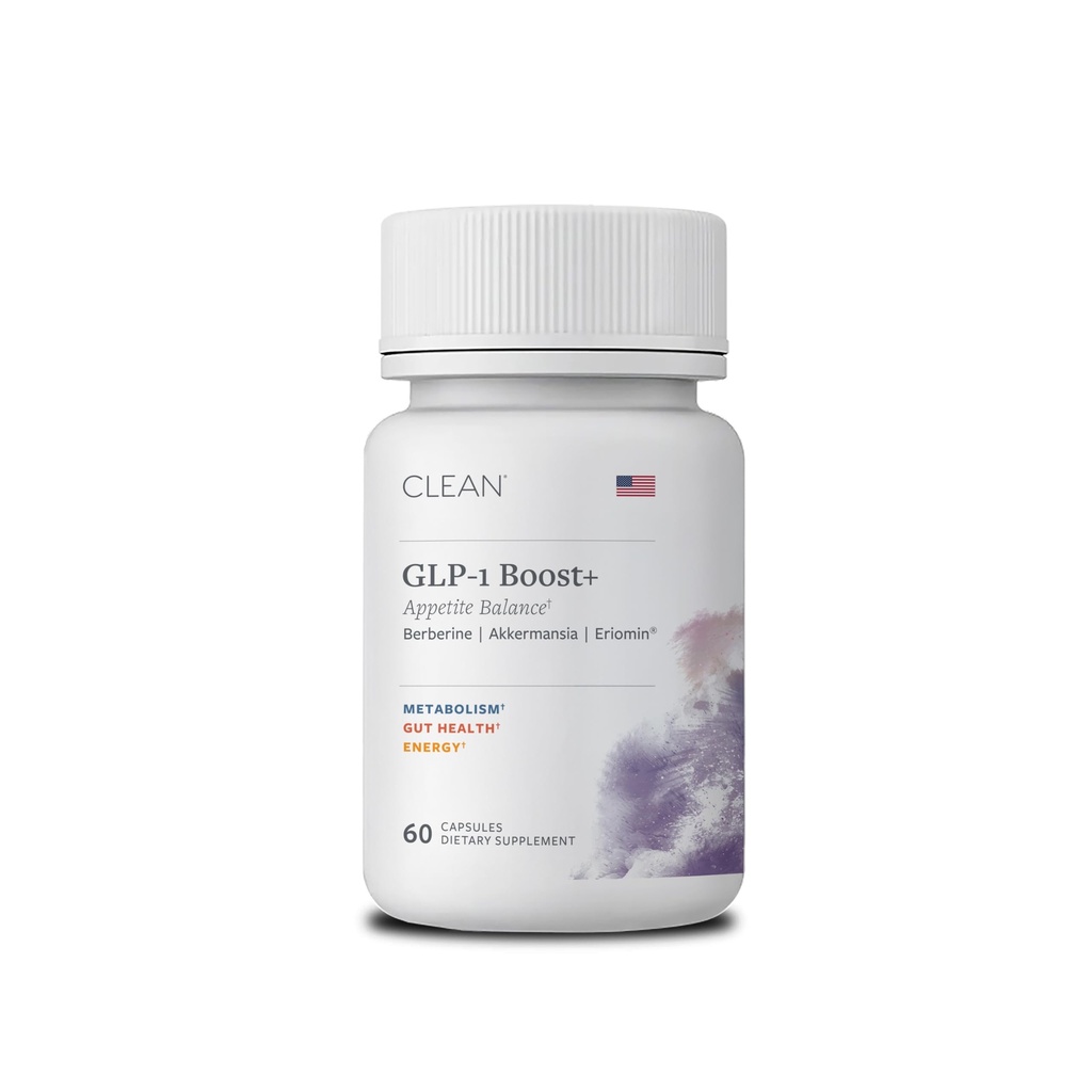 GLP-1 Boost+ | Natural GLP-1 Support with Berberine, Eriomin® & Akkermansia | Appetite, Glucose & Gut Health Support | Non-GMO, Gluten & Dairy-Free | 60 Capsules, 30-Day Supply