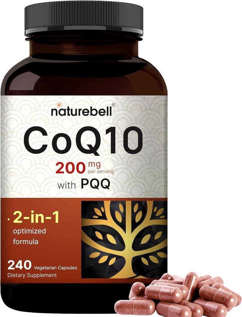 NatureBell CoQ10 200mg με PQQ, 240 κάψουλες Veggie 