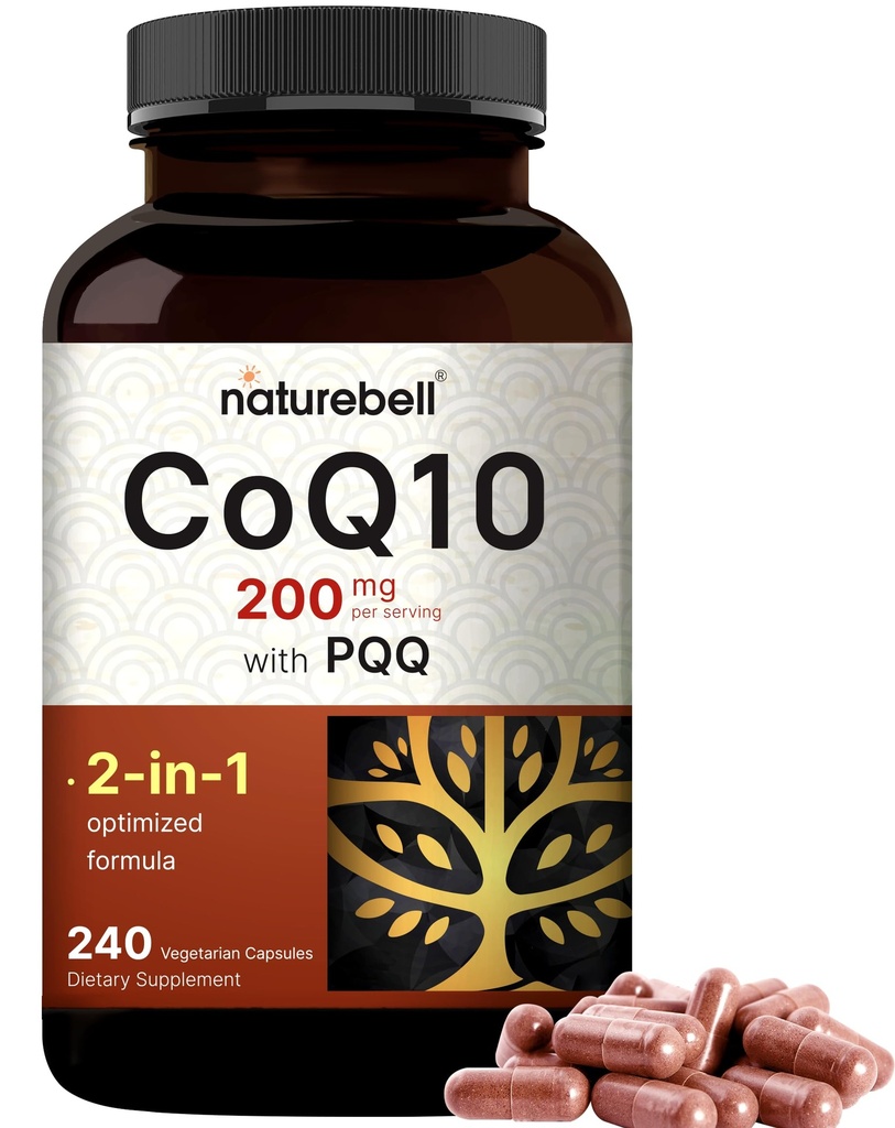 NatureBell CoQ10 200mg με PQQ, 240 κάψουλες Veggie 