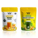 Turmeric Ginger Wellness Shots – 100 Servings – Blend with Piperine, Celery, Inulin, Lemon, Pineapple, Vitamin C, D3 & Zinc | Daily Detox & Gut-Friendly Powder