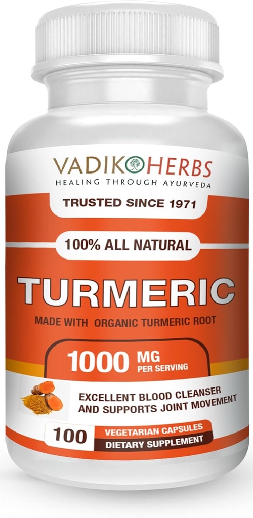Vadik Herbs Βιολογική Κουρκουμίνη 1000 mg 