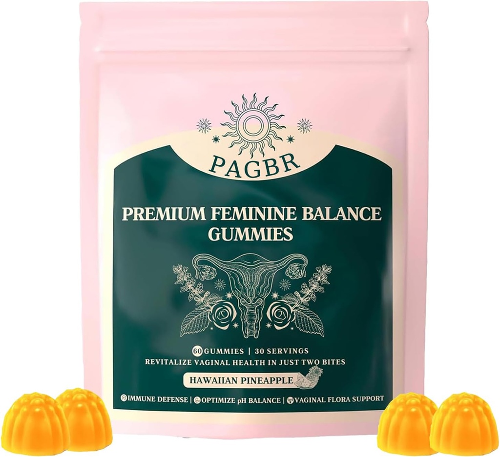 Vital Source Feminine Balance Pineapple Gummies για τη βελτίωση του ανοσοποιητικού, Gluten-free & Halalal, Health & Wellness Χαβάη, Vegan για γυναίκες60 Gummies (1)