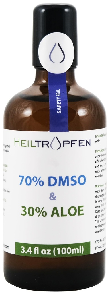 Heiltropfen Roll On DMSO and Aloe Arborescense by Dr. Hartmut Fischer | Amber Glass Bottle with Roll On | 3.4 Fl Oz - 100 ml | Third-Party Tested | High Purity