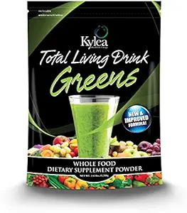 Total Living Drink Greens Superfood Powder - (2.65 lbs Bag, 30 Servings, 60 Ingredients) - Enzymes, Antioxidants, Herbs, Probiotics, Vitamins and Minerals.