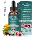 Lymphatic Drainage Drops for Lymph System Detox Cleanse, Lymphedema Support Supplement Formula Echinacea, Calendula Flower, Burdock Root,Use with Lymph Massage Tool.2oz