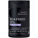 Sports Research Organic Flaxseed Oil Softgels 1242mg - Plant Based Omega 3 Supplement with 720mg ALA for Women & Men - Non-GMO, Soy & Gluten Free (200 Count)