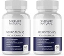 Επίσημη... 2 Pack Neuro Tech IQ Brain συμπλήρωμα - Neurotech Iq Focus Formula Ενίσχυση χάπια (120 κάψουλες)