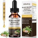 Black Walnut Wormwood Tincture – Targeted Digestive Wellness, Organic Herbal Extract, 10:1 Ultra-Concentrated Formula with Liposomal Technology, 2 Fl Oz