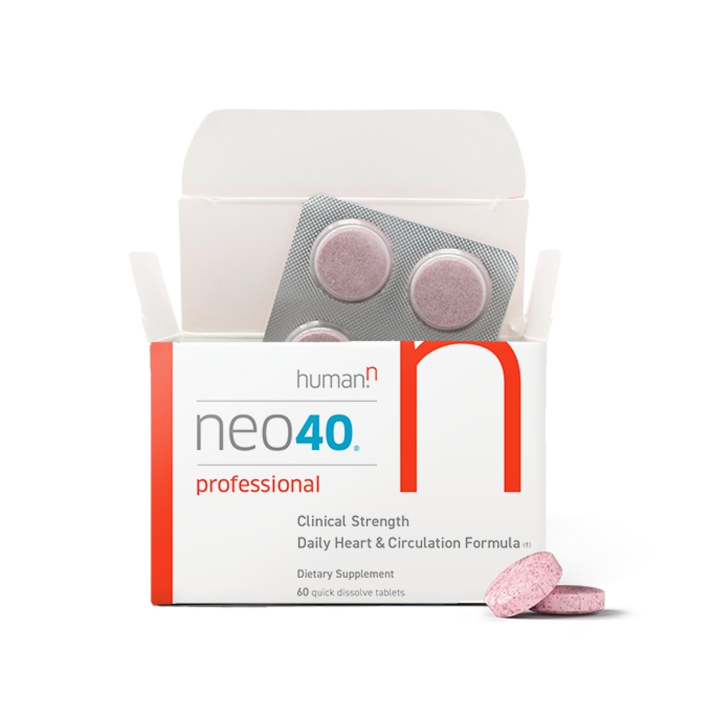 HumanN Neo40 Professional - Daily Heart & Circulation Support - Μεθυλοφολικό, Σκόνη ρίζας τεύτλων, Berry Hawthorn, L- κιτρουλλίνη - 60 Διαλυτά δισκία