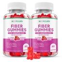Fiber Gummies for Digestive Health & Regularity, Sugar-Free High Fiber Supplement for Adults & Kids, Soluble Dietary Fiber, Vegan Fiber Supplements for Men & Women, 120 Count