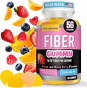 Helix Heal High Fiber Gummies for Adults – 5g Prebiotic Fiber Supplement with Chicory Root Inulin for Digestive Health, Constipation Relief & Regularity Support – Orange & Berry Flavor, 60 Vegan Chews