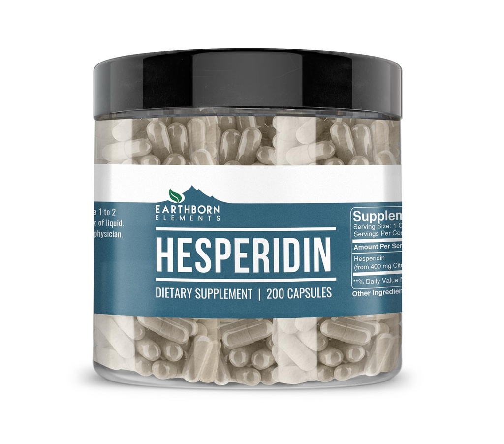 Earthborn Elements Hesperidin 200 Κάψουλες, Αγνά & Αδιάλυτα, Χωρίς Πρόσθετα