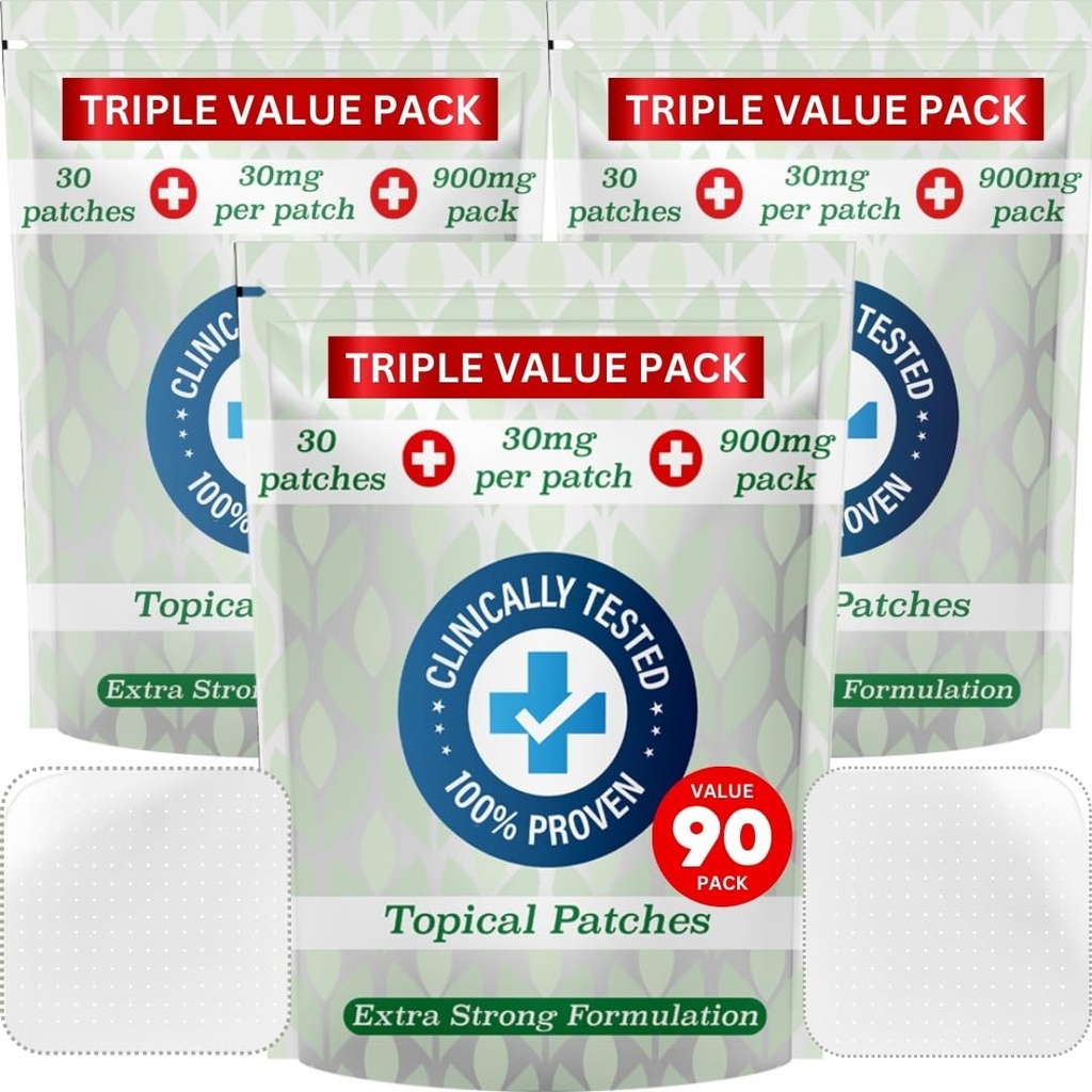 Hemp Oil Patches - 90 Patches - 30mg Per Patch
