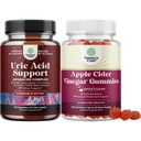 Bundle of Uric Acid Cleanse & Detox - Green Coffee Beans with Turmeric, Tart Cherry & Celery Seed for Kidney Cleanser and Apple Cider Vinegar Gummies with Mother with B12 Vitamin, B6 & Pomegranate