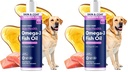Honest Paws Salmon Oil for Dogs & Cats – Omega 3 Fish Oil Supplement for Skin, Coat, Joint & Heart Health – Natural, Sustainably Sourced Wild Alaskan Salmon, 16 oz (Pack of 2)