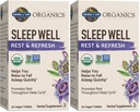 Garden of Life Organics Sleep Well Rest & Refresh 30 Tablets, Green Tea Extract L-Theanine, Valerian Root, Chamomile, Probiotics-Organic Non-GMO Vegan Gluten Free Herbal Supplement(Pack of 2)