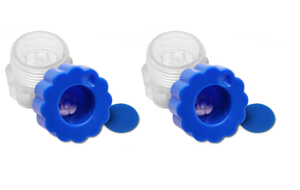 KMINA Pill Crusher Fine Powder for Elderly (x2 Units), Medication Grinder, Tablet Crusher for Pills, Small and Large, Manual