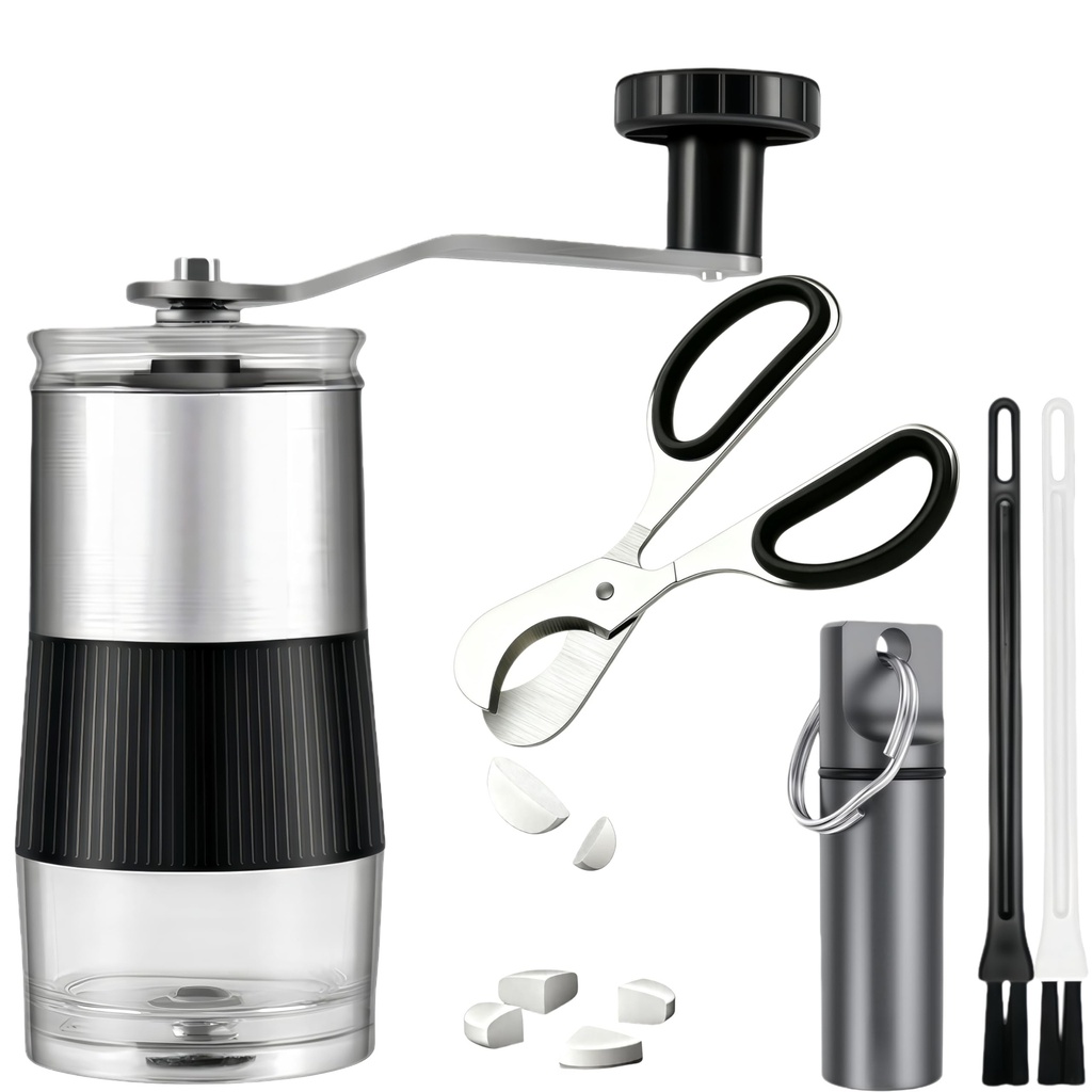 Pill Crusher & Splitter Stainless Steel with Ceramic Burr for Fine Powder | Manual Grinder and Cutter for Elderly Care, Pet Feeding & Travel