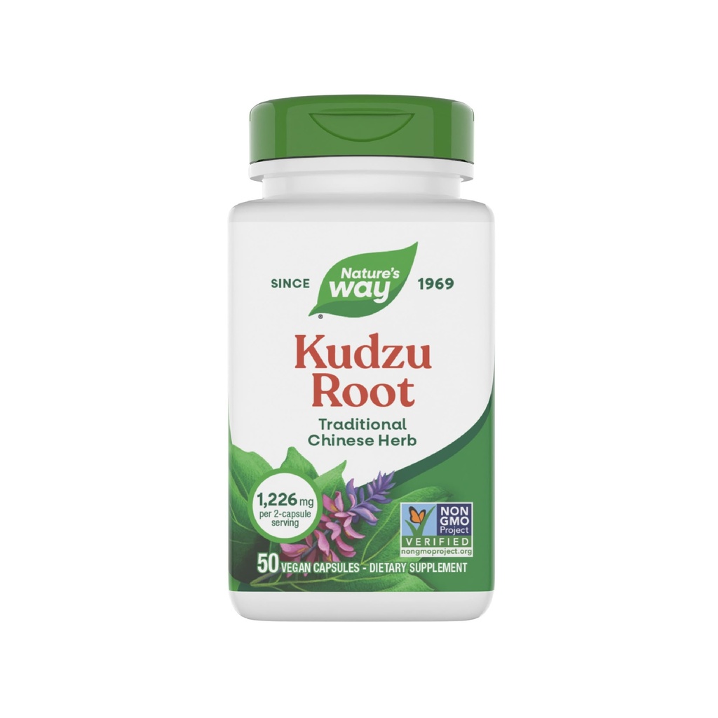 Nature's Way Kudzu Root, 1,226 mg ανά 2-Capsule Serving, Μη-GMO Project Επαληθευμένο, 50 Vegan Capses (Packing May Vary)