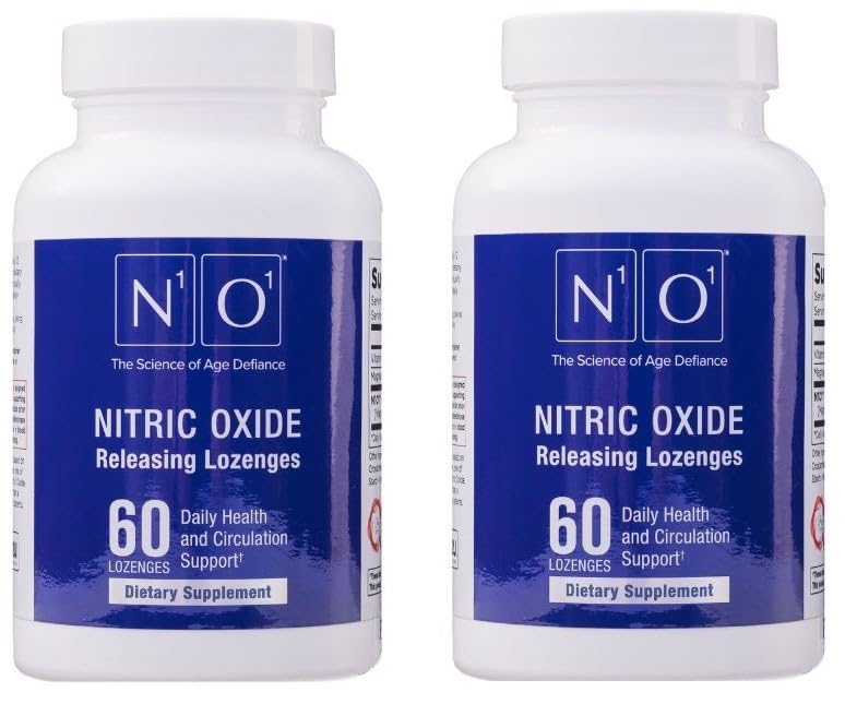 N1O1 Nitric Oxide Lozenges for Heart Health Support - Dietary Supplement for Blood Flow, Oxygenation and Blood Pressure - 120 Count