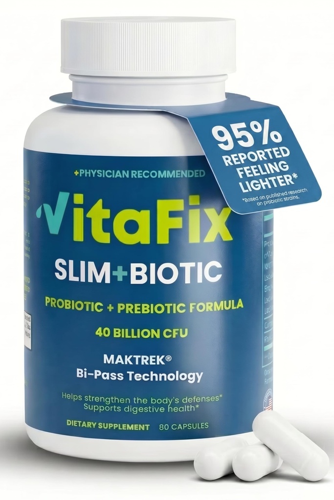 Synbiotic Probiotic & Prebiotic Slimbiotic - 40 Billion CFU with MAKTREK® Bi-Pass Tech, Supports Weight Loss, Gut Health, Digestion, Bloating, Regularity for Women & Men, 60 Ct