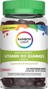 Ουράνιο τόξο φως Βιταμίνη D Gummies, υψηλής ισχύος βιταμίνη D3 2.000IU ανοσοποιητική υποστήριξη υγείας, βοηθά στην υποστήριξη ισχυρό οστά & δόντια, χωρίς γλουτένη, Vegan, μούρο, 120 Gummies