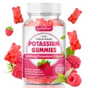 softbear Potassium Citrate 1000mg Gummies – Suagr Free Potassium Gummies for Muscle Support & Electrolyte Balance – Potassium Supplement for Women & Adults, Vegan, Raspberry Flavor (60 Count)