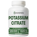 Potassium Citrate Supplement 1320mg, High Absorption Powder, 120 Vegan Capsules, Non-GMO & Gluten-Free Potassium Supplements for Women and Men