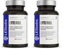 LES Labs Lyte Fuel – Electrolyte Replacement, Endurance, Performance, Muscle Cramping & Keto Support – Magnesium, Zinc, Potassium & Chromium – Non-GMO Supplement – 100 Capsules (Pack of 2)