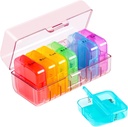 Zoksi Weekly Pill Organizer 2 φορές την ημέρα, ροζ 7 ημέρες Am Pm Pill Box, καθημερινή Am Pm Pill Organizer 7 ημέρα, Φορητή περίπτωση χάπια βιταμίνης, εβδομαδιαίο κουτί χάπια για ιχθυέλαια, βιταμίνη, συμπλήρωμα