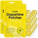 Dopamine Patches, Extra Strength Plant-Based Formula, Vegan Mood Balance Patch for Men and Women, 60 Count
