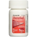 Ferrous Sulfate FC 325mg (5GR) Generic for Feosol Red Tablets 100 Tablets per Bottle 4 Pack Total 400 Tablets by Major Pharmaceuticals