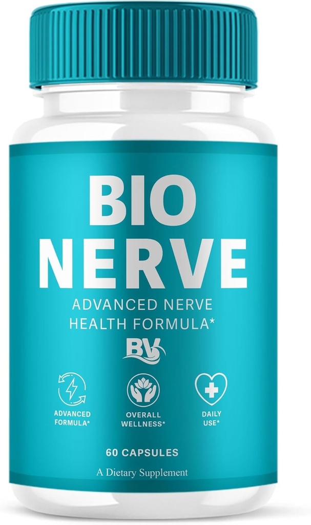 Bio Nerve Capsules, BioNerve Plus Supplement Pills Premium Wellness Formula Capsulas, Advanced Natural Ingredients for Nerve Care, Comfort, Relaxation & Health, BioNerv Pastillas Reviews (60 Capsules)