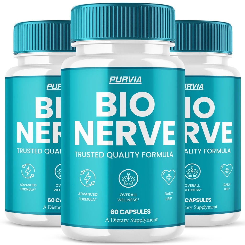 (3 Pack) Bio Nerve Capsules, BioNerve Plus Supplement Pills Premium Wellness Formula Capsulas, Advanced Natural Ingredients, Nerve Care, Comfort, Relaxation & Health, BioNerv Pastillas Reviews (180ct)