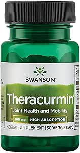 Swanson Theracurmin - Herbal Supplement Supporting Joint Health & Mobility - Formulated for High Absorption - (30 Capsules, 100mg Each)