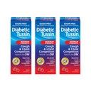 Diabetic Tussin DM Maximum Strength Cough Medicine with Chest Congestion Relief - 8 Fl oz - Liquid Cough Syrup, Safe for Diabetics, Berry Flavored (Pack of 3)