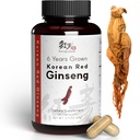 Korean Red Ginseng (6-Year Root) (Enhanced Ginsenoside) 120 Vegan Capsules