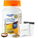 Equate Daily Fiber - Psyllium Husk Capsules 160ct (Pack of 1) - Supplement for Regularity & Digestive Support, Set by Basket Goods