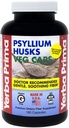 Yerba Prima Psyllium Husks, 180 Veg Capsules (625mg) - Vegan, Non-GMO, Gluten Free, Colon Cleanser, Daily Fiber Supplement for Gut Health & Regularity