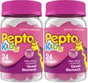Pepto Kids Gummies, Helps Relieve Occasional Upset Stomach, Acid Indigestion, Sour Stomach and Heartburn, 24 Gummies,(Pack of 2)