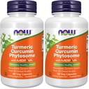 NOW Foods Supplements,Curcumin Phytosome,Bio-Enhanced Turmeric Extract,60 Veg Capsules,(Pack of 2)