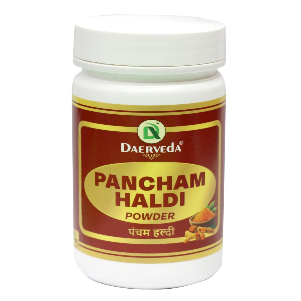 Dev Ayurveda Pancham Haldi Powder, Ayurvedic Blend of 5 Types of Haldi (3.52 Oz/100gm)